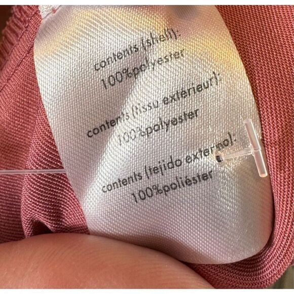 WEWOREWHAT Satin Silky Cowl Square Neck Cuffed Sleeves Mauve Mini Dress Size 2 - Picture 8 of 12